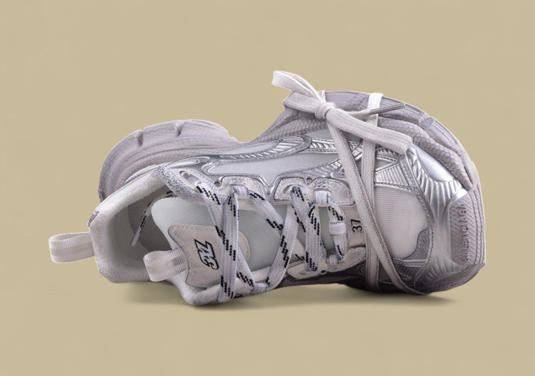 Balenciaga Runner Sneaker – Metallic Silver
