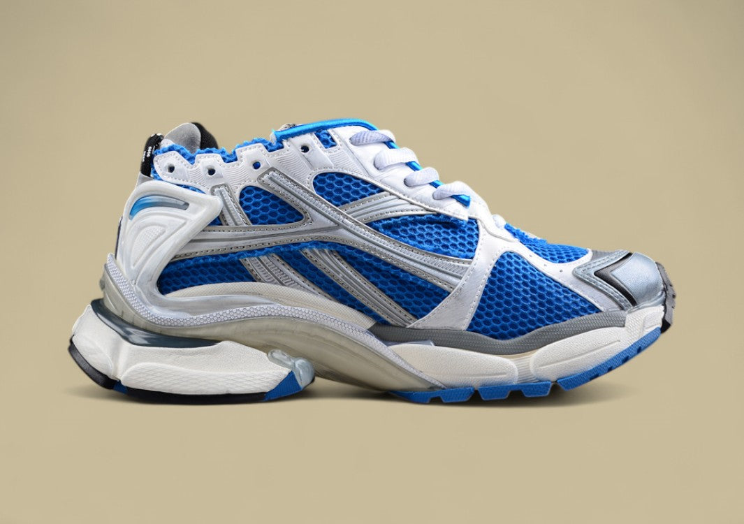 Balenciaga Runner Sneaker in Blue/White/Silver