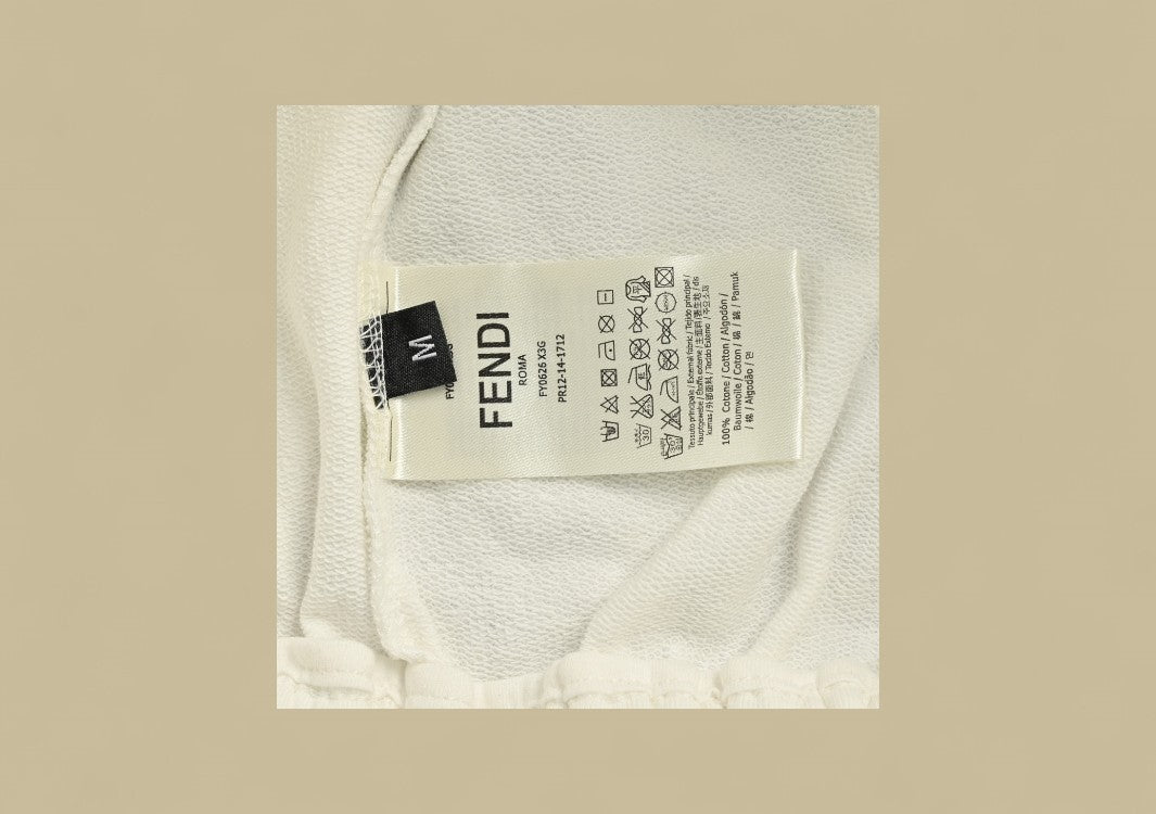 Fendi 24SS Big Double F Logo Flocking Shorts Bold Branding with Textured Luxury