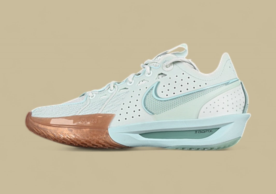 Nike Air Zoom G.T. Cut 3 EP Barely Green & Sail mit Safety Orange und Jade Ice Akzenten