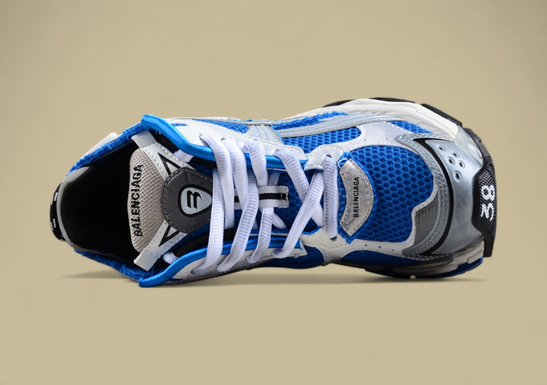 Balenciaga Runner Sneaker in Blue/White/Silver
