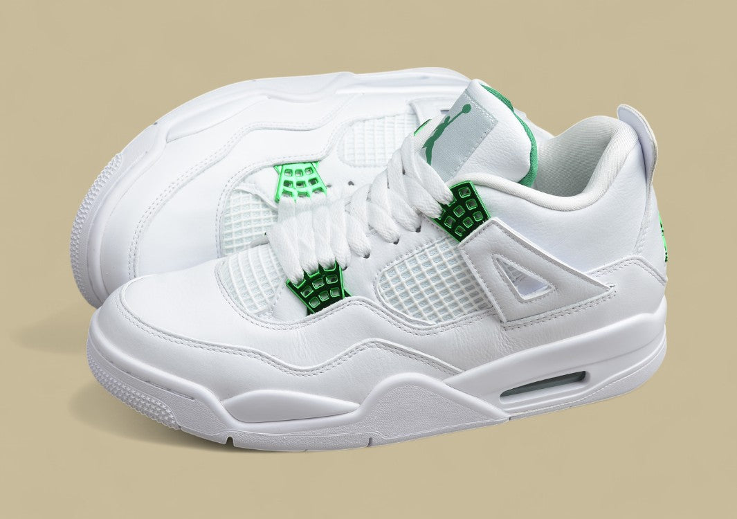 AJ4 White Green
