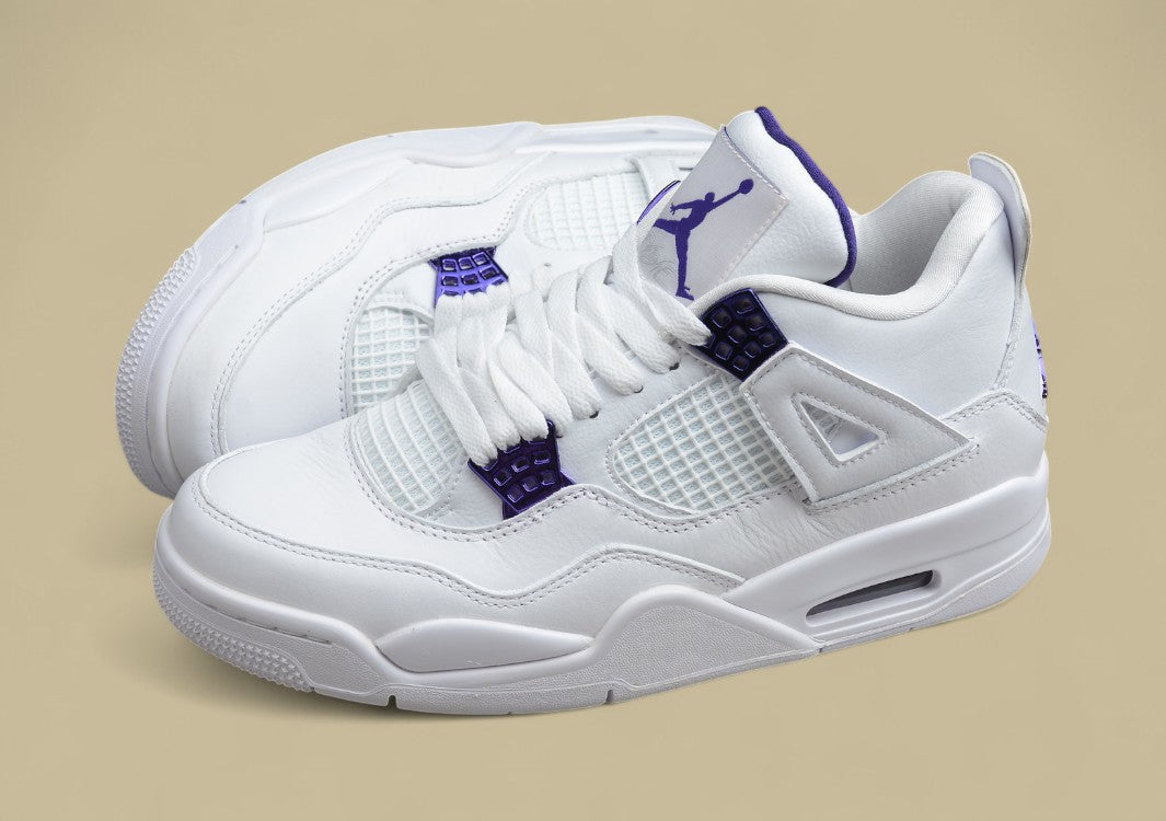 AJ4 White Purple