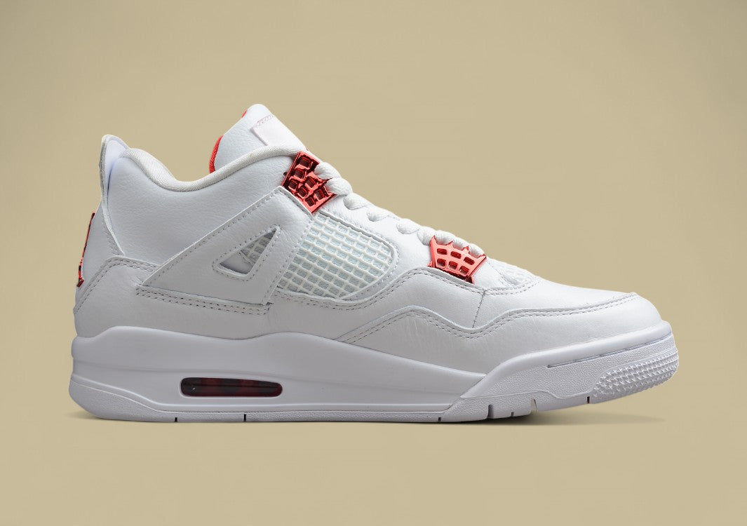 AJ4 White Red