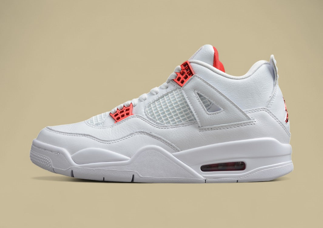 AJ4 White Red
