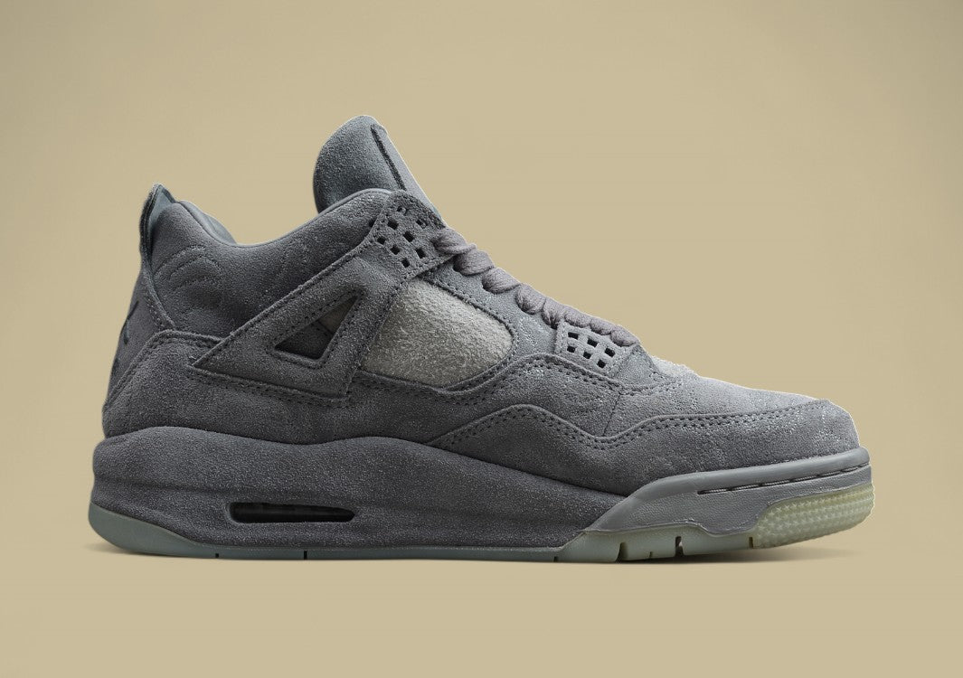 AJ4 dark Gray Suede