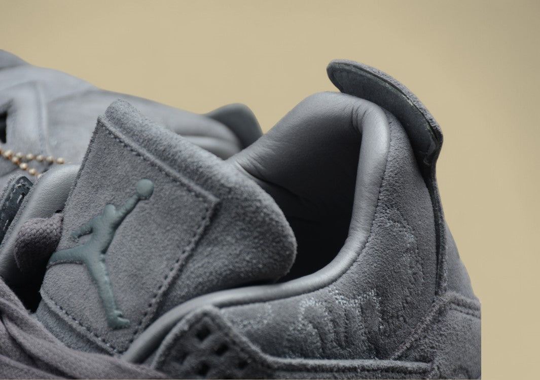 AJ4 dark Gray Suede