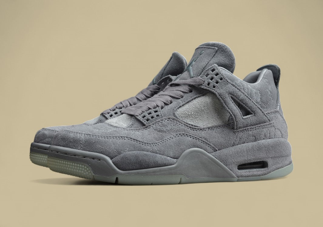 AJ4 dark Gray Suede