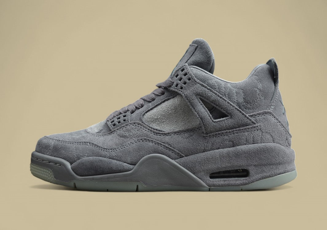 AJ4 dark Gray Suede