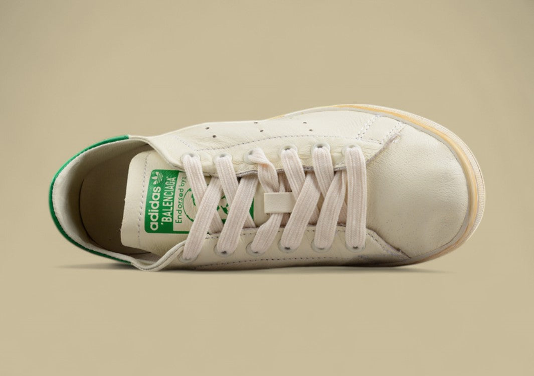 Adidas Stan Smith in Vintage White with Green Heel Tab