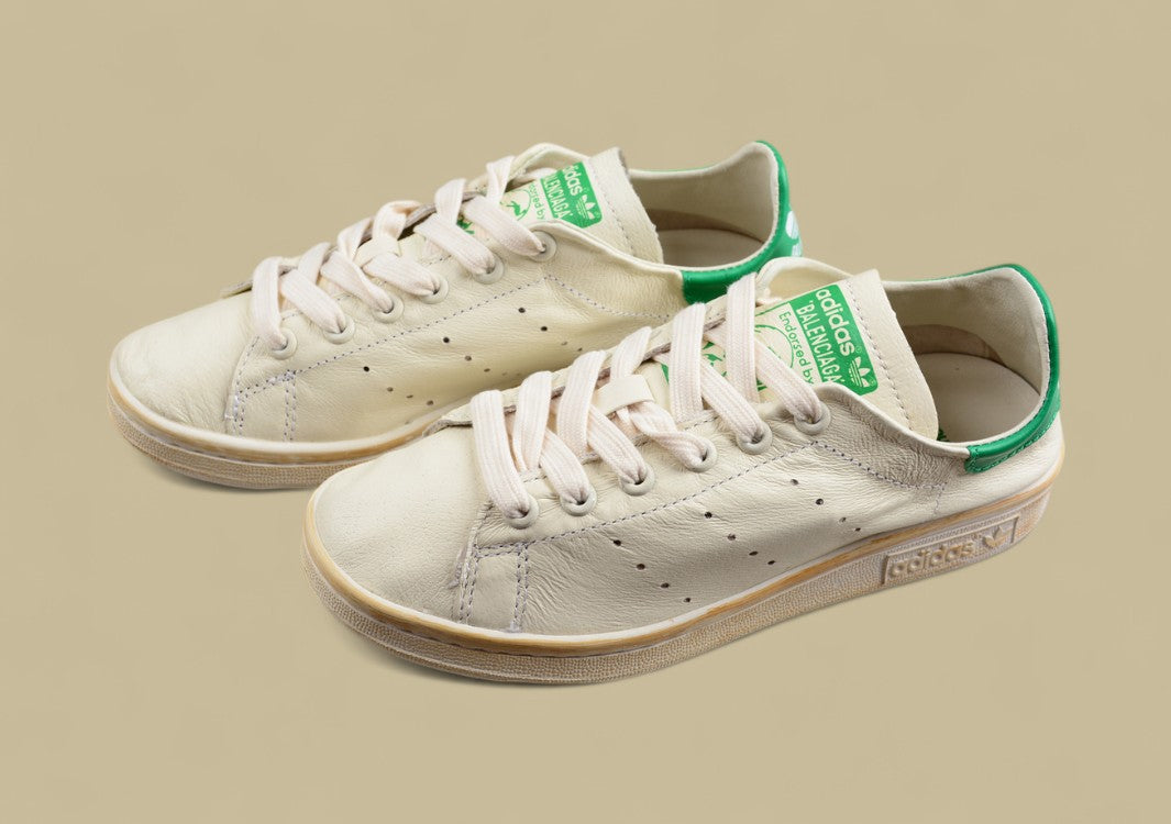 Adidas Stan Smith in Vintage White with Green Heel Tab