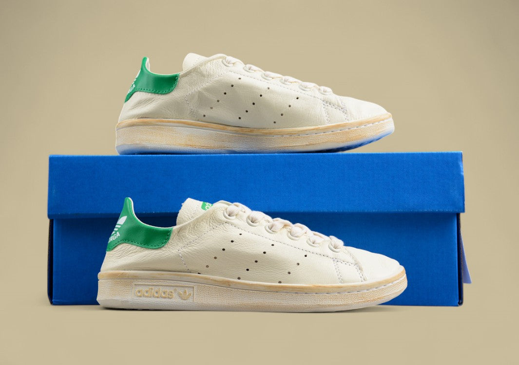 Adidas Stan Smith in Vintage White with Green Heel Tab