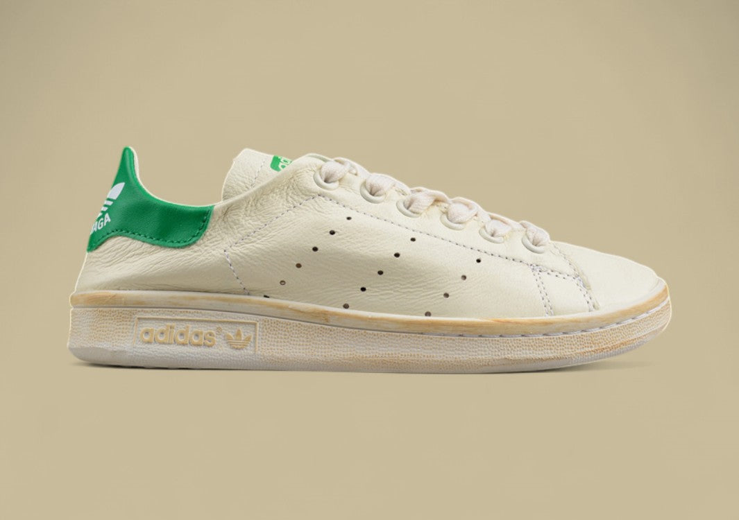 Adidas Stan Smith in Vintage White with Green Heel Tab