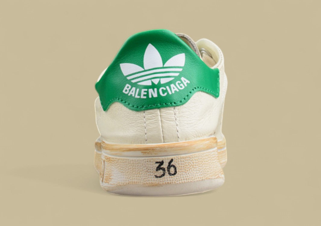 Adidas Stan Smith in Vintage White with Green Heel Tab