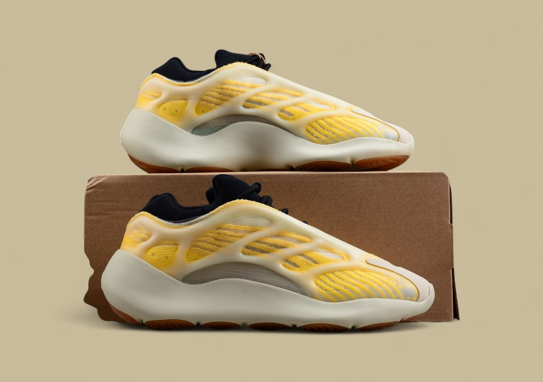 Adidas Yeezy 700 V3 Mono Safflower Kanye West White and Yellow Running Shoes