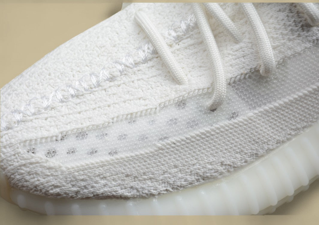 Affordable Yeezy 350 V2 All White Unisex Sneakers