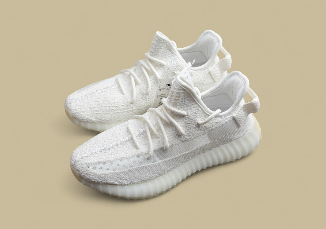 Affordable Yeezy 350 V2 All White Unisex Sneakers