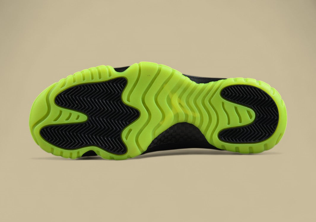 Air Jordan 11 Retro Black Neon Green Purple