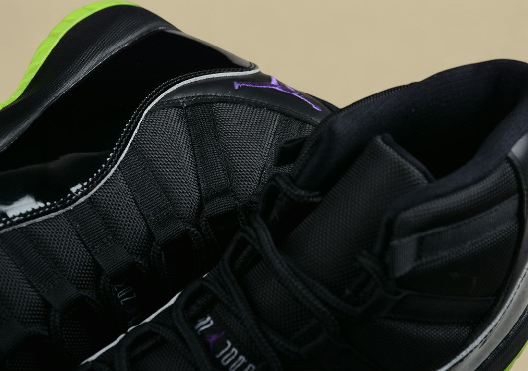 Air Jordan 11 Retro Black Neon Green Purple