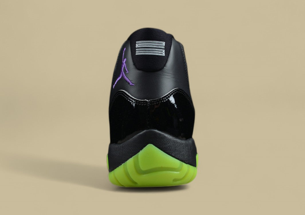 Air Jordan 11 Retro Black Neon Green Purple
