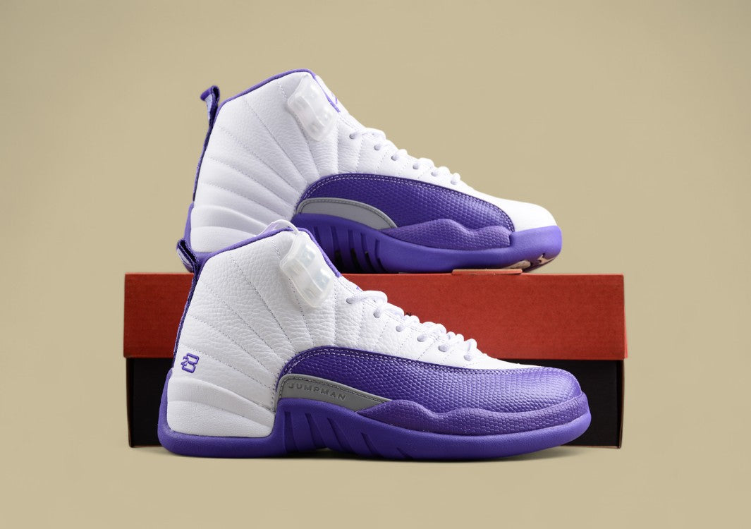 Air Jordan 12 "Red Taxi" Jordan 12 White Purple