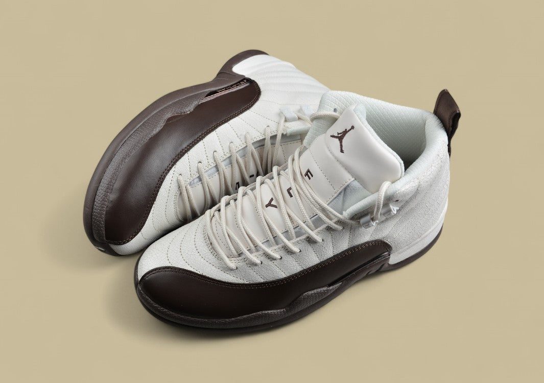 Air Jordan 12 Retro Beige Snake Pattern Brown