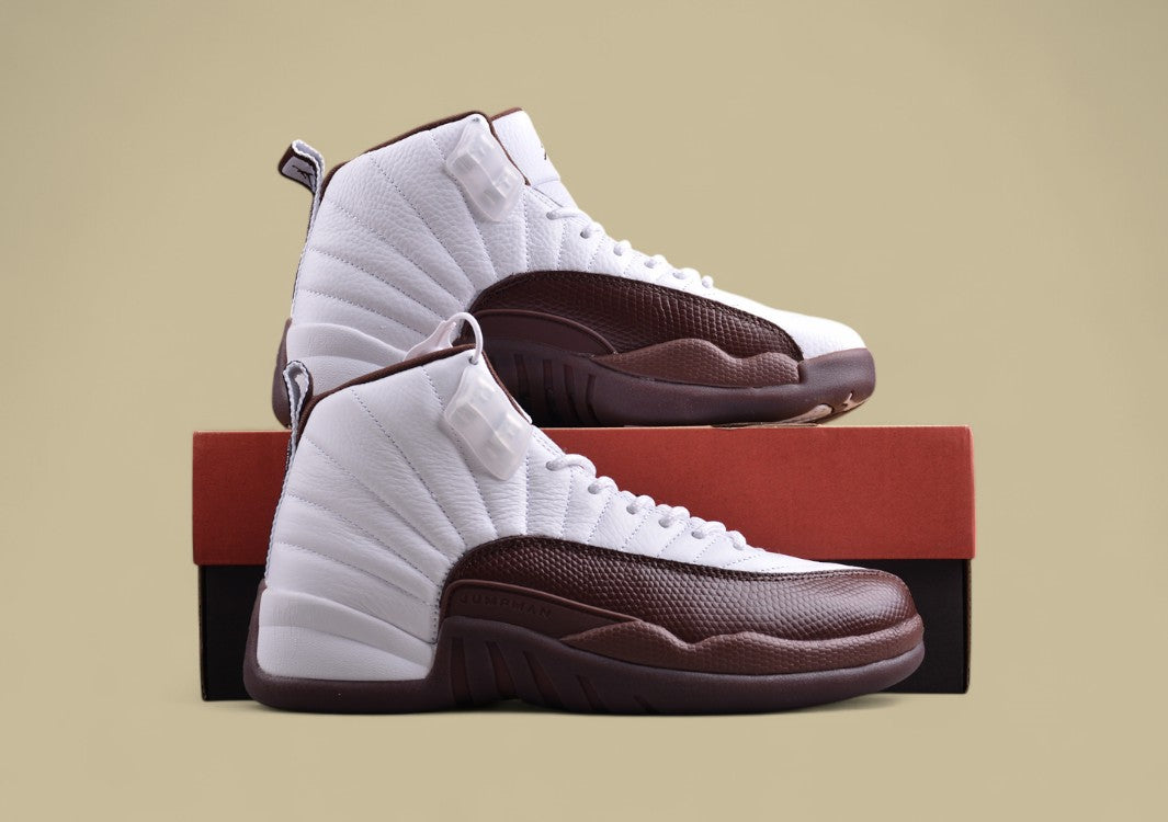 Air Jordan 12 Retro Joe 12 White and Brown