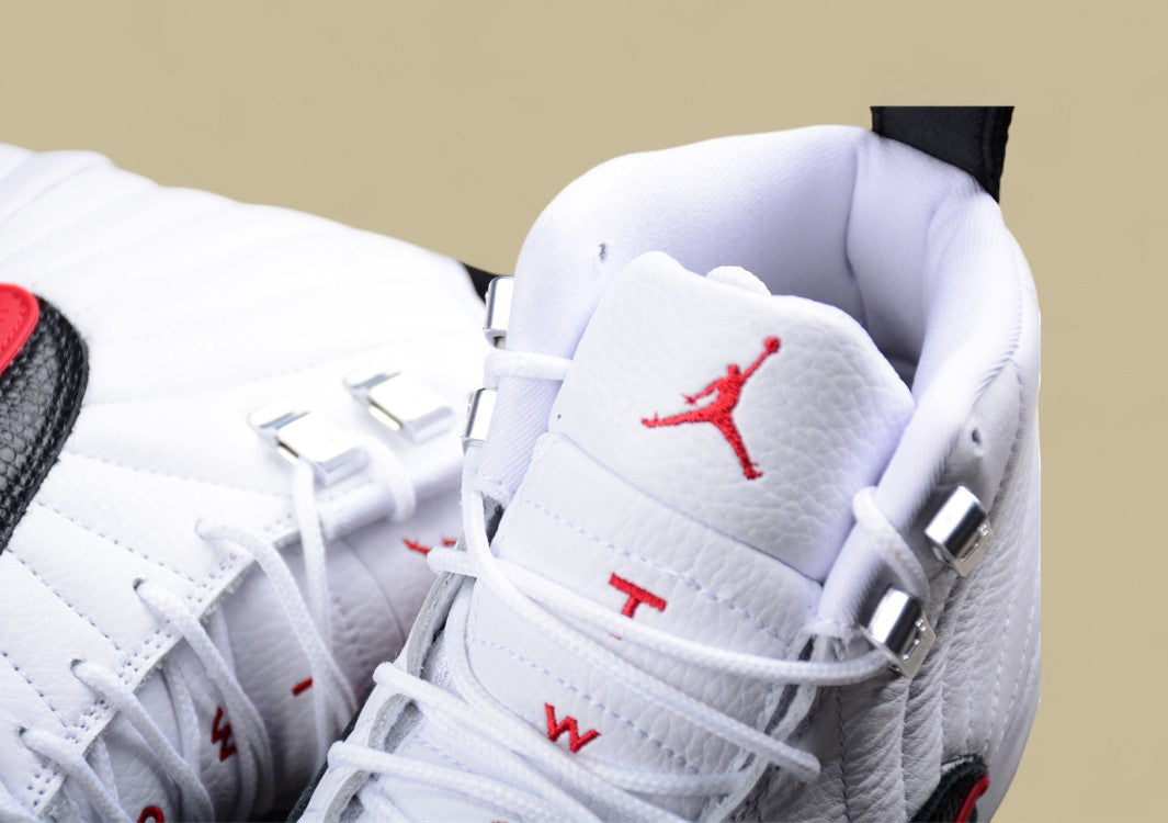 Air Jordan 12 Retro White, Black and Red Real Label Real Carbon