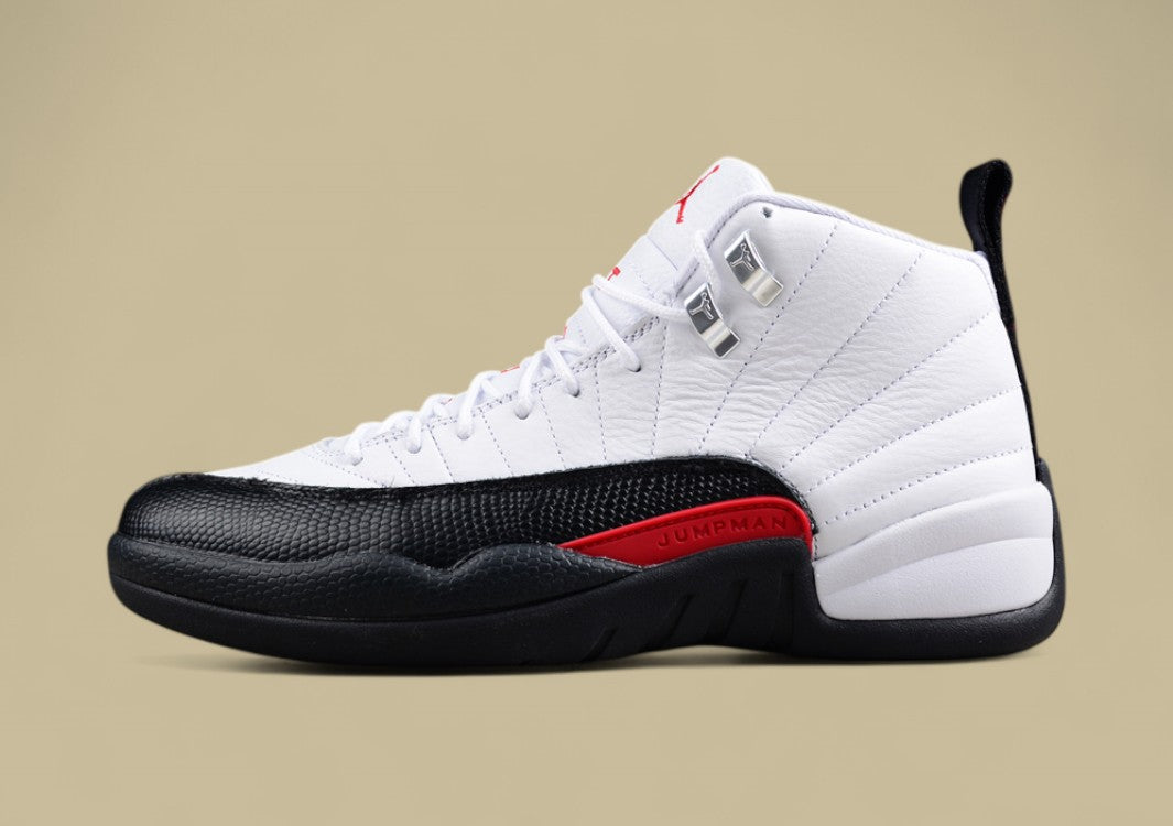 Air Jordan 12 Retro White, Black and Red Real Label Real Carbon