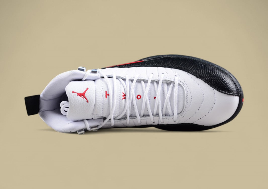 Air Jordan 12 Retro White, Black and Red Real Label Real Carbon