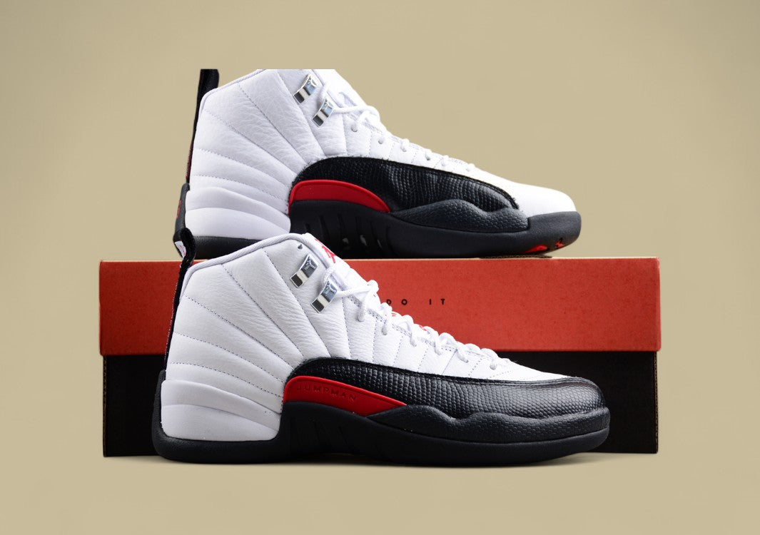 Air Jordan 12 Retro White, Black and Red Real Label Real Carbon