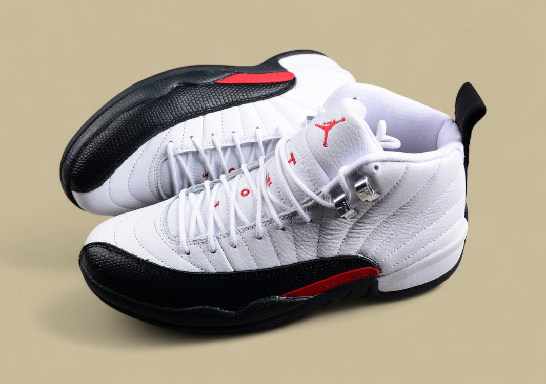 Air Jordan 12 Retro White, Black and Red Real Label Real Carbon
