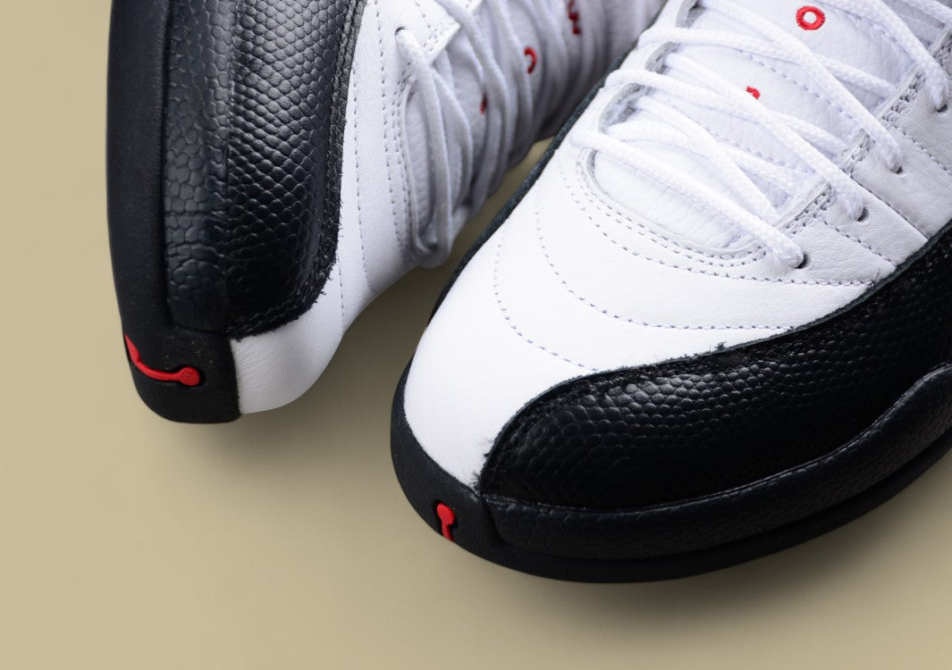 Air Jordan 12 Retro White, Black and Red Real Label Real Carbon