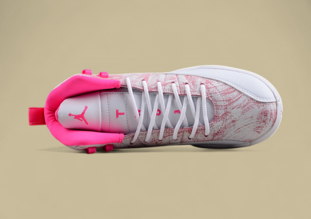 Air Jordan 12 Sakura Pink Women's Fashion Sports Shoes