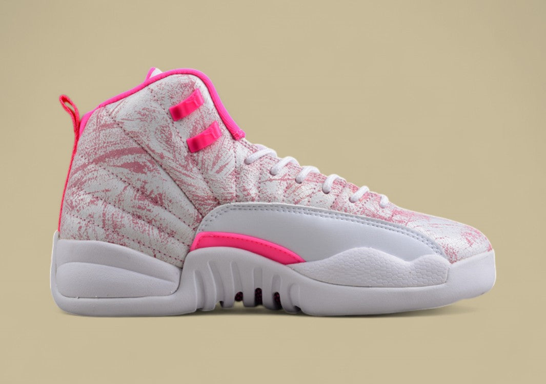 Air Jordan 12 Sakura Pink Women's Fashion Sports Shoes