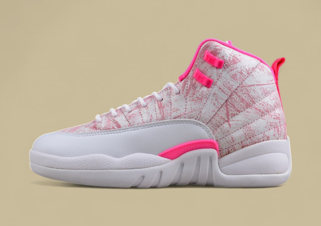 Air Jordan 12 Sakura Pink Women's Fashion Sports Shoes