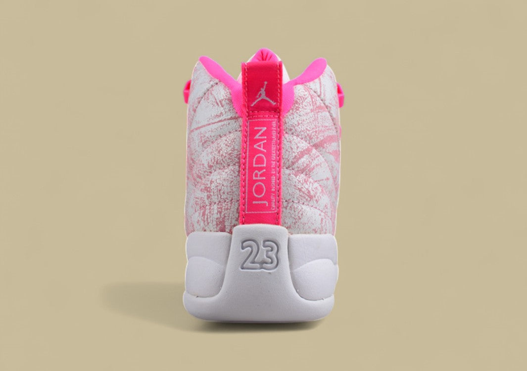 Air Jordan 12 Sakura Pink Women's Fashion Sports Shoes