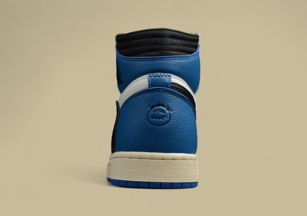 Air Jordan 1 High OG SP "Military Blue" TS Fujiwara Hiroshi Three-Party Joint Lightning Hook