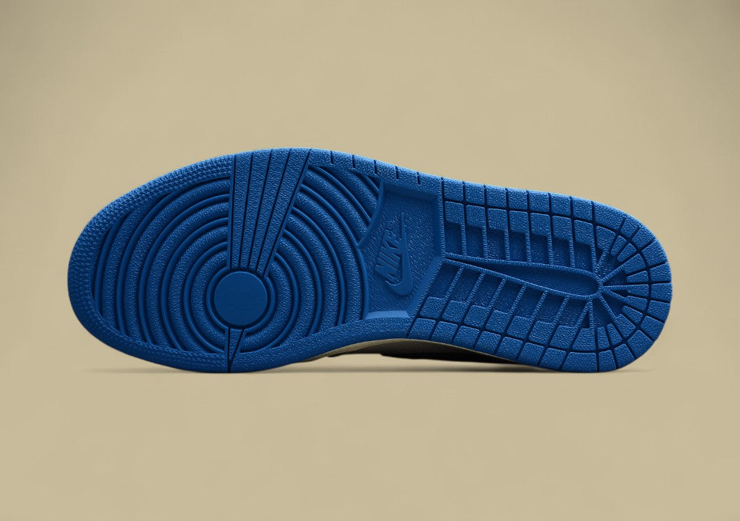 Air Jordan 1 High OG SP "Military Blue" TS Fujiwara Hiroshi Three-Party Joint Lightning Hook