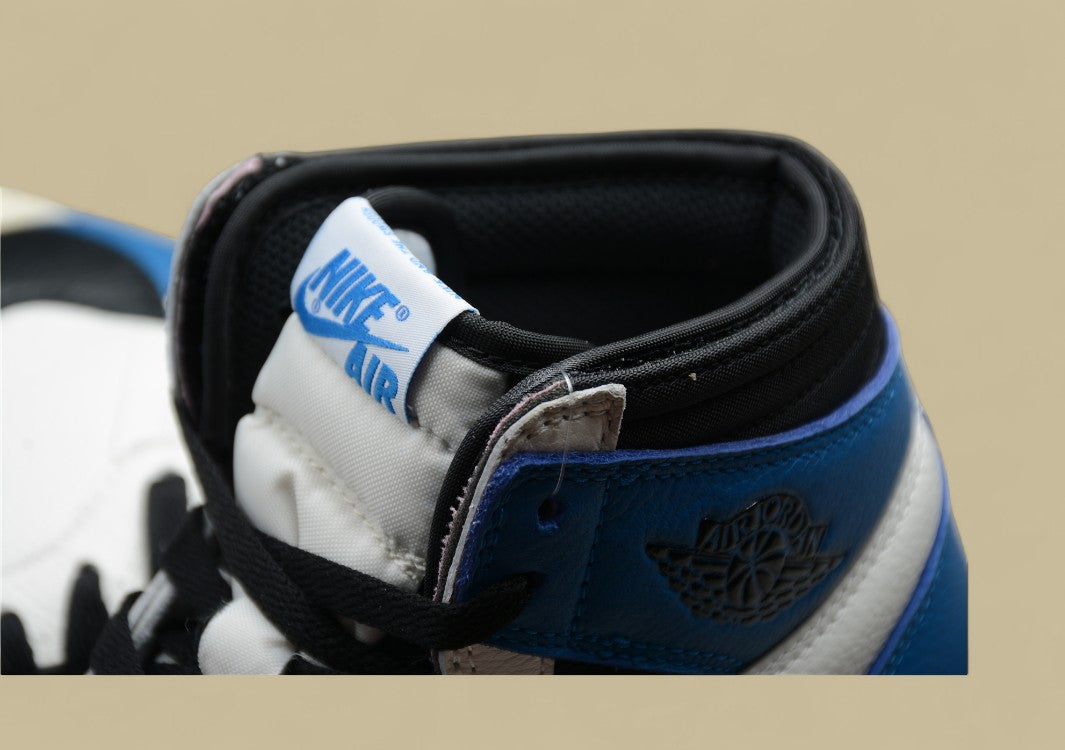 Air Jordan 1 High OG SP "Military Blue" TS Fujiwara Hiroshi Three-Party Joint Lightning Hook