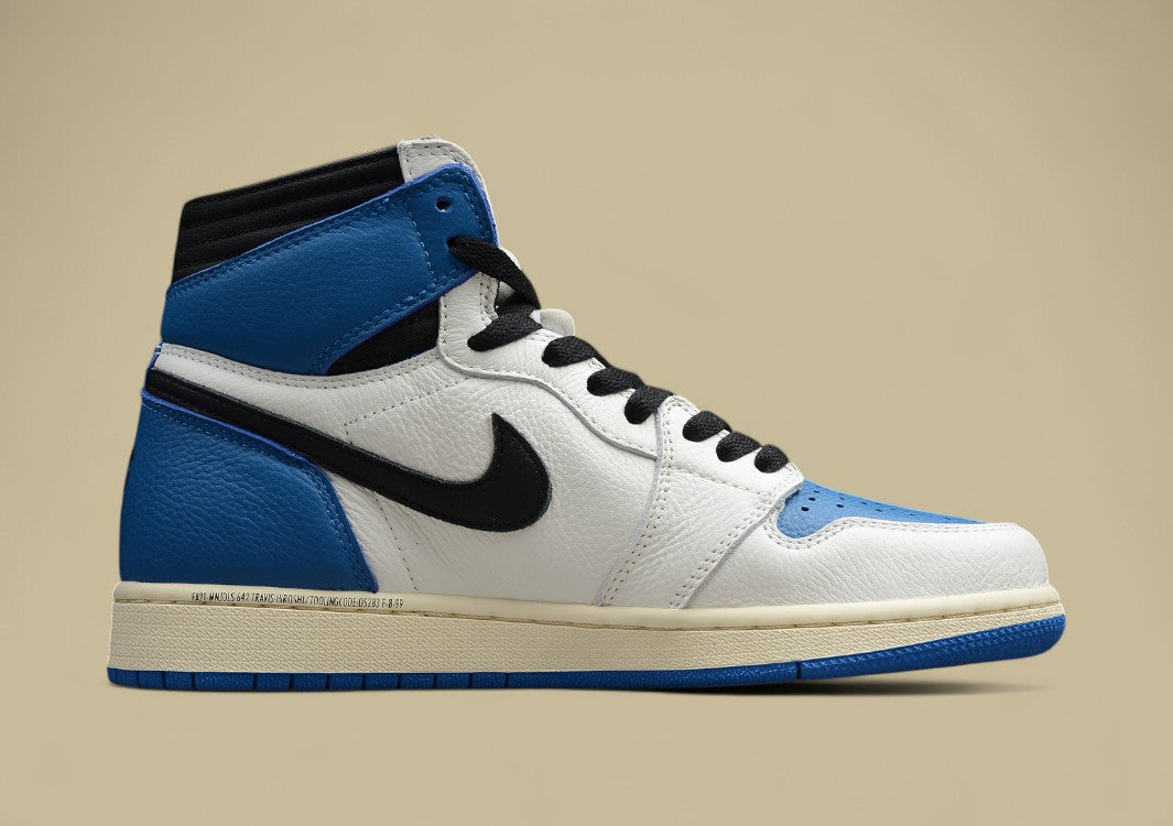 Air Jordan 1 High OG SP "Military Blue" TS Fujiwara Hiroshi Three-Party Joint Lightning Hook