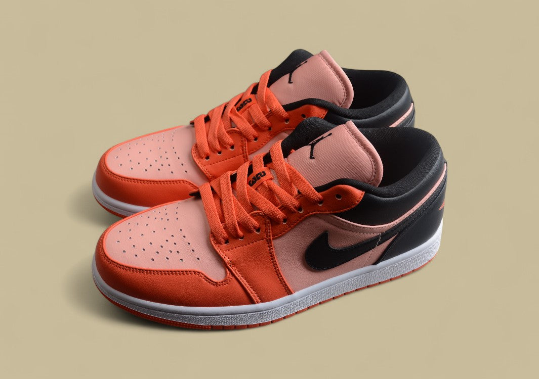 Air Jordan 1 Low - Crimson Tint/Black/Orange Colorway