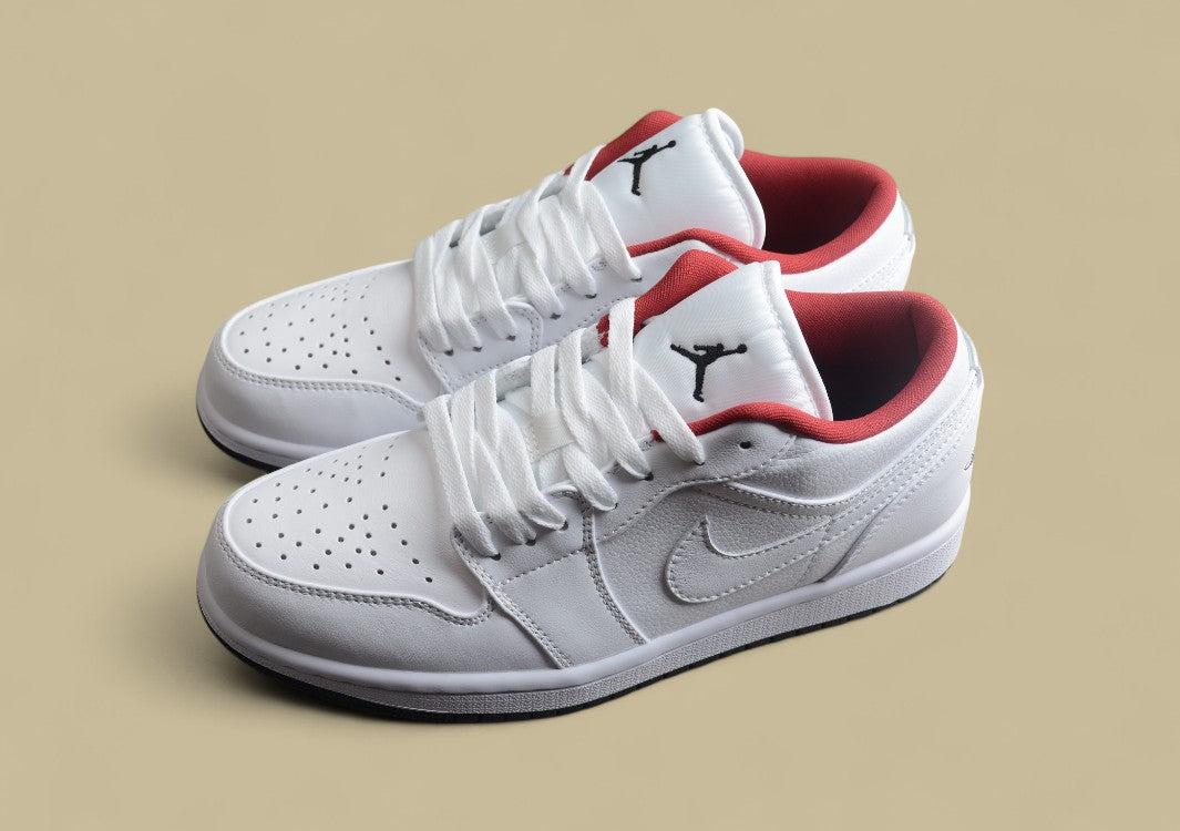 Air Jordan 1 Low - White/Red/Black Colorway