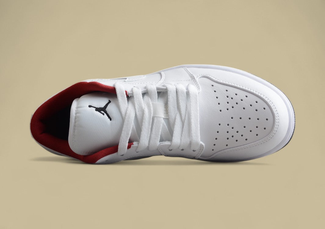 Air Jordan 1 Low - White/Red/Black Colorway