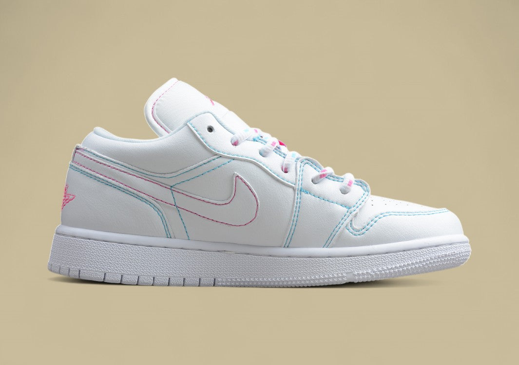 Air Jordan 1 Low-top South Coast White Green Powder