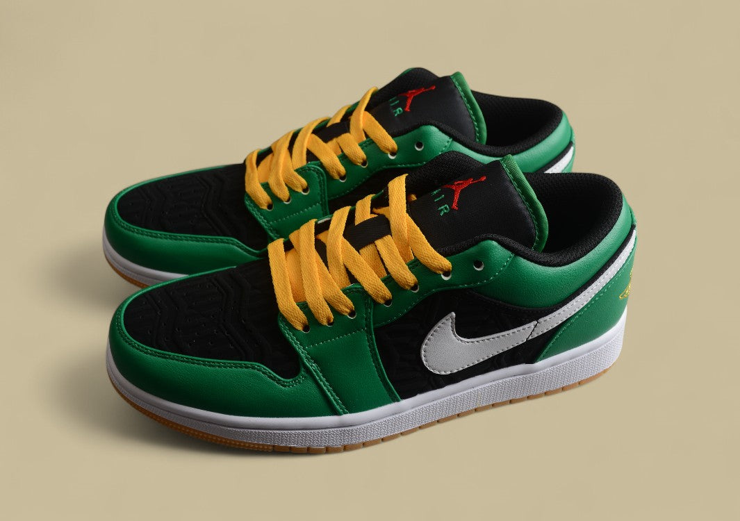 Air Jordan 1 Low Black Stripe Green