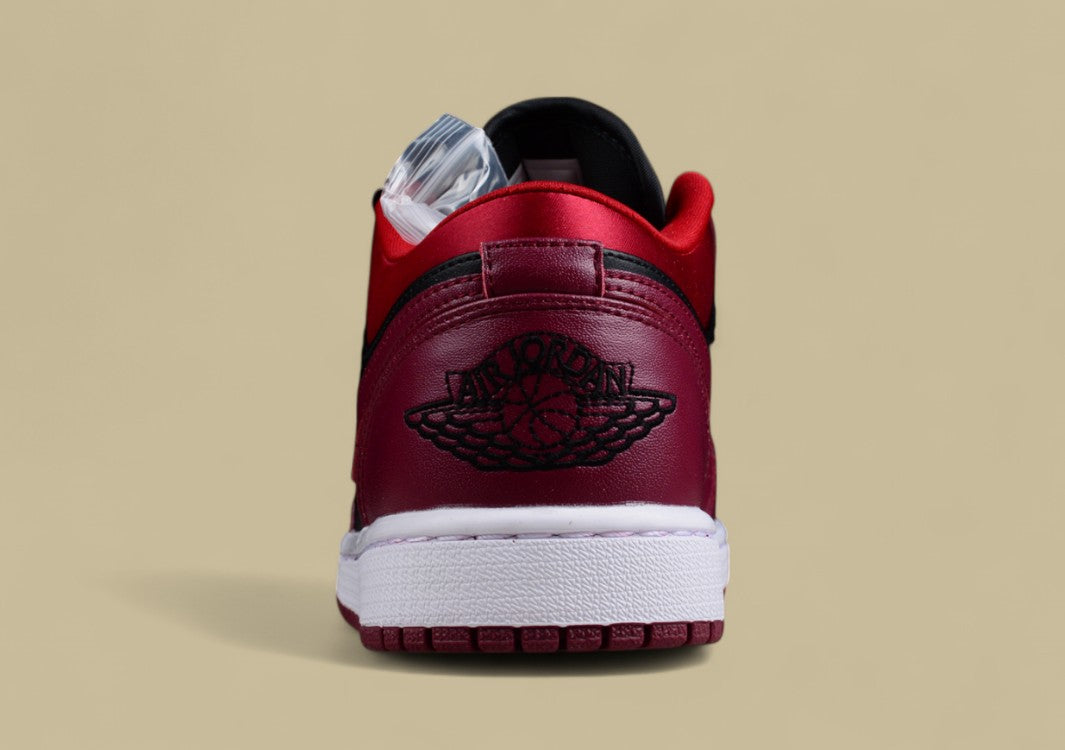 Air Jordan 1 Low Black Wine Red Metal Wing