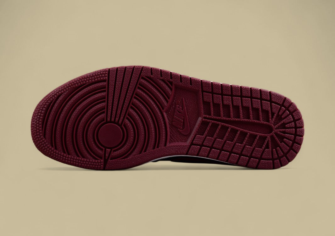 Air Jordan 1 Low Black Wine Red Metal Wing