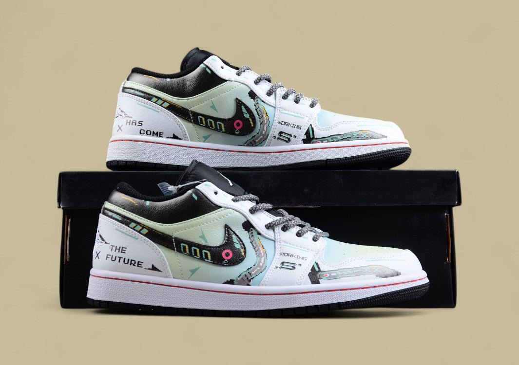 Air Jordan 1 Low Cyberpunk Gaming Pixel