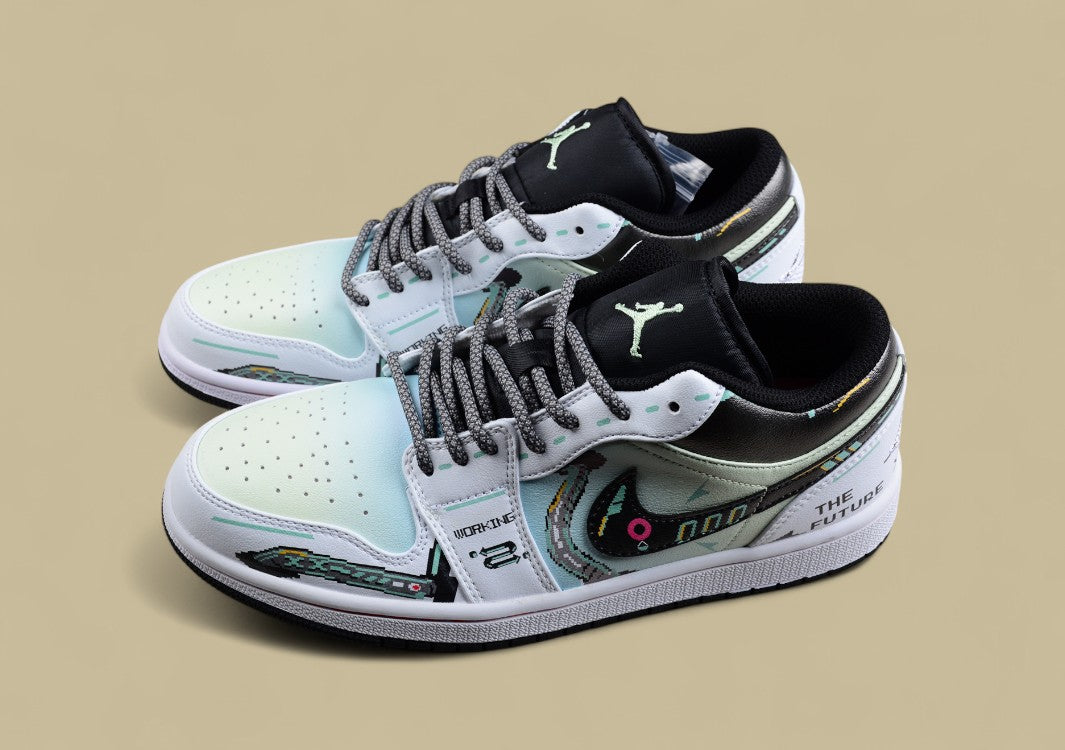 Air Jordan 1 Low Cyberpunk Gaming Pixel